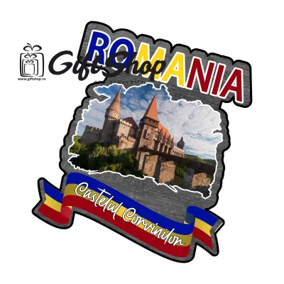 Castelul corvinilor romania, magnet frigider  mgs164